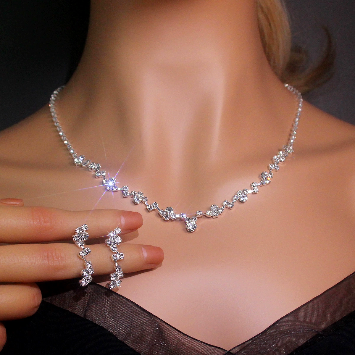 Модный кулон и серьги для невесты, свадебное платье, комплект дизайна, цепочка для ключа, сумки, украшения, тренд сезона