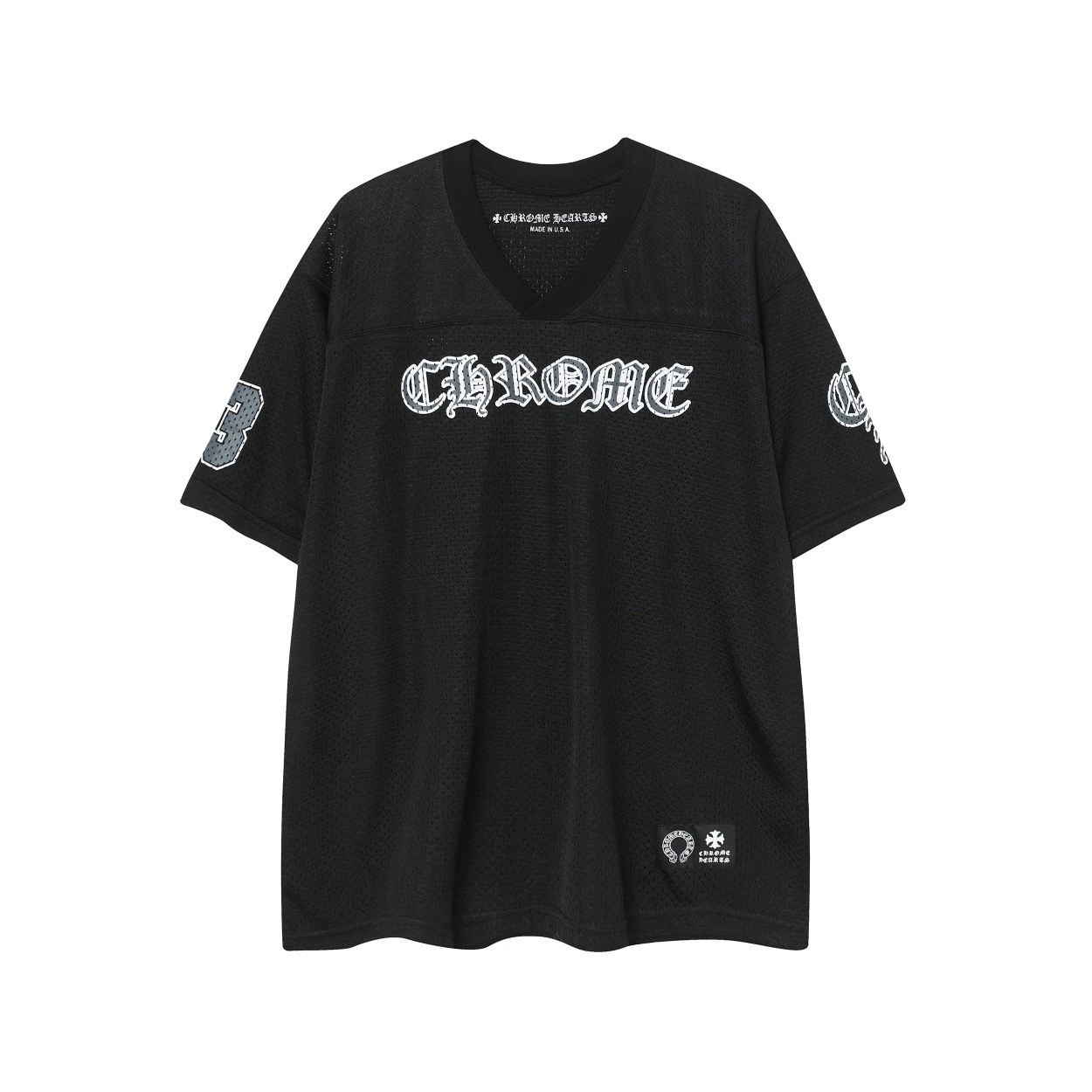 24 Хорватия Chrome Hearts Меш Арм Крест Печать Пара Длинный рукав Т-шirt рукав штаны Хип-хоп