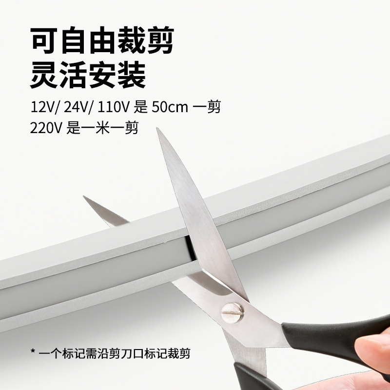 灯带led灯条220V幻彩硅胶霓虹柔性rgb户外防水客厅可调光氛围灯|undefined