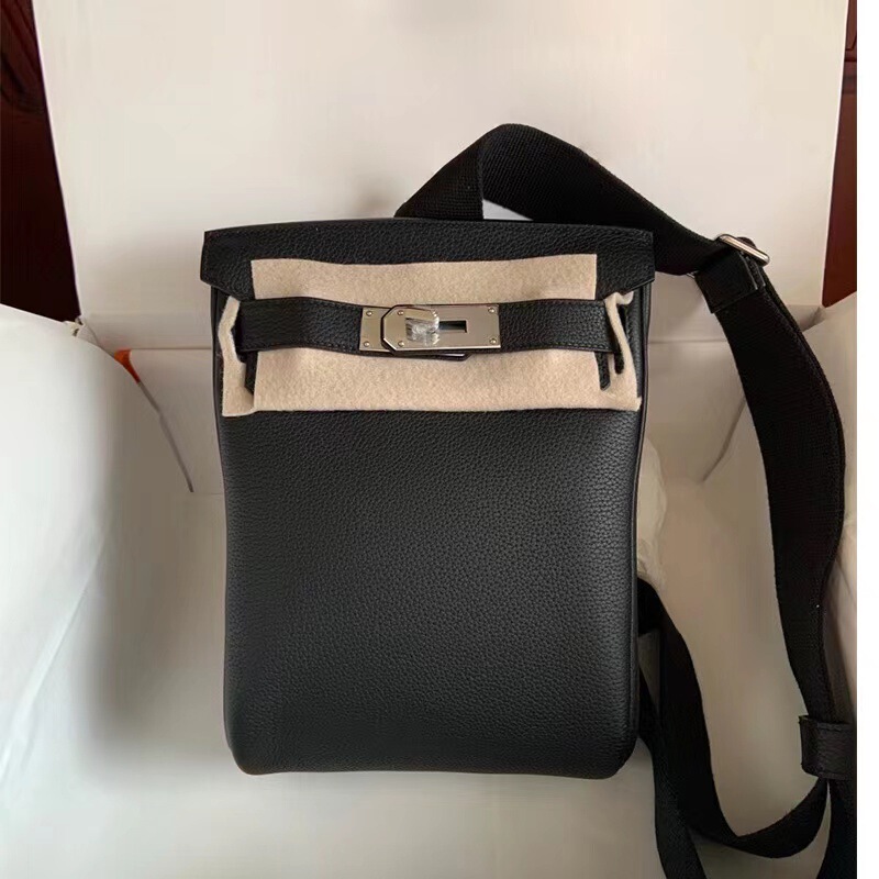 Unisex h-Family Chest Bag Genuine Leather togo Top Layer Cowhide One-Shoulder Crossbody Bag hac a dos Kelly Waist Bag for Women