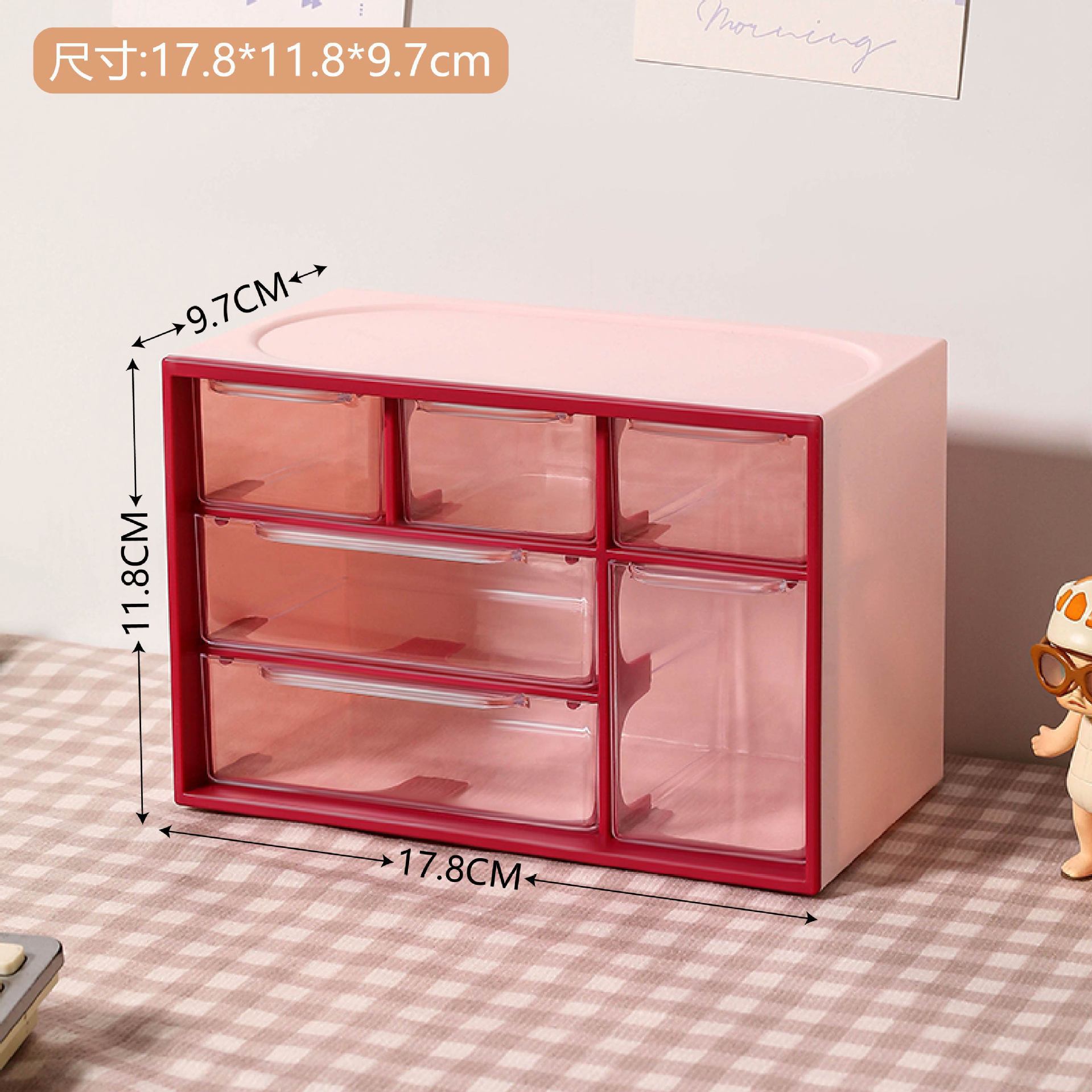 Escritorio color caramelo macaron caja de almacenamiento cuadrado libre combinación de bloques de construcción caja de almacenamiento de cosméticos caja de almacenamiento de joyas