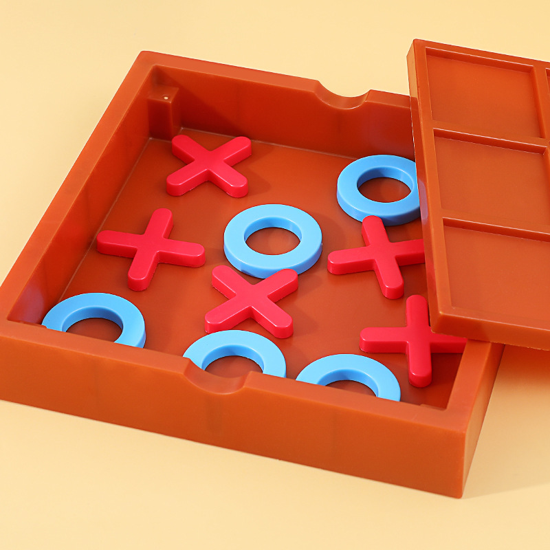 Niños de tres piezas XO tic-tac-toe rompecabezas pensamiento entrenamiento juguete divertido juego niño muñeca juego de mesa interactivo entre padres e hijos