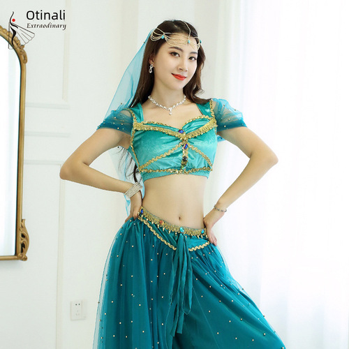 Anime costume Latin cosplay Jasmine Princess set Halloween cosplay clothing adult belly dance performance clothes 