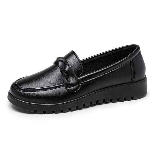 Mom's shoes for the elderly genuine leather spring and autumn women's shoes for middle-aged and elderly soft-soled flat shoes for middle-aged and non-slip new comfortable leather shoes
