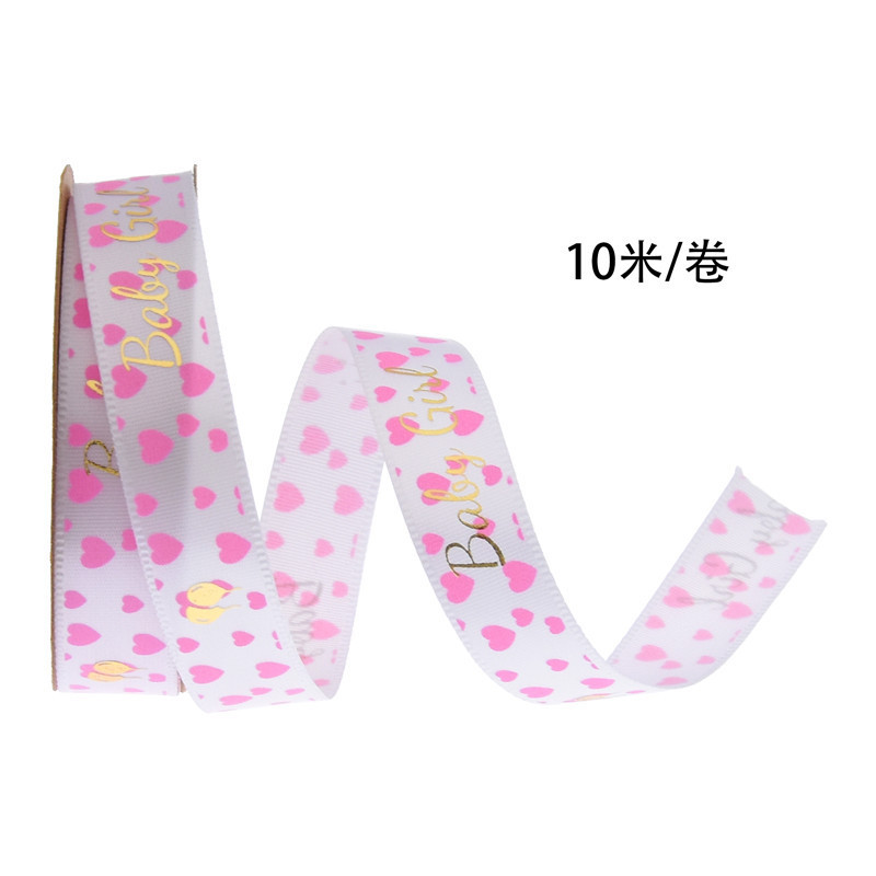 Transfronterizos estampado cochecito coronas pie cinta bebé embalaje de regalo cinta bebé luna llena chica cinta de rosa