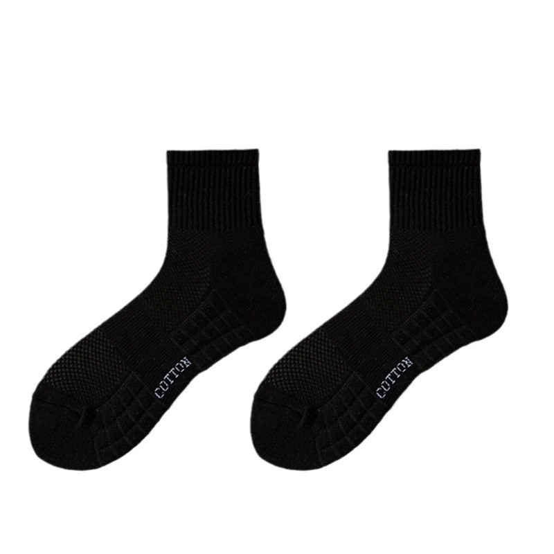 Calcetines Deportivos de Tubo Medio con Suela de Toalla Absorbentes de Sudor para Hombre