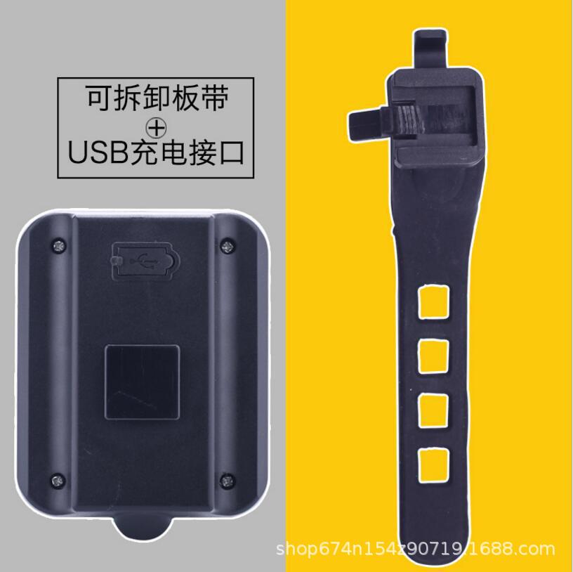 Freno de dirección inteligente luz trasera USB recargable bicicleta luz de advertencia de seguridad accesorios de conducción
