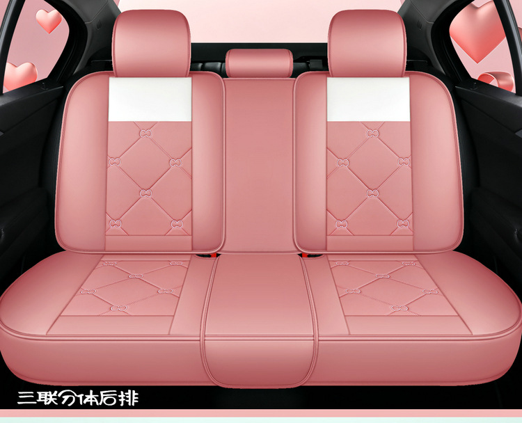25 New Four-Season Universal Cartoon Cool Bear Full Surround Full Leather Wear-Resistant Universal Five-Seater Car Cushion Seat Cover