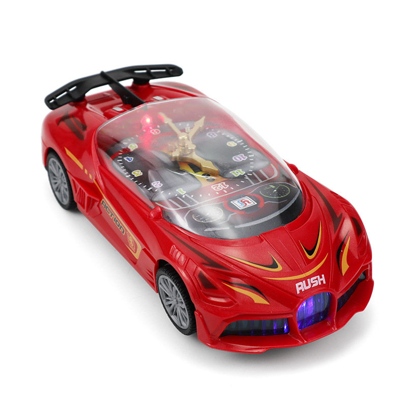 Reloj universal eléctrico para niños coche deportivo de música colorida iluminación modelo de carreras de automóviles de niños al por mayor