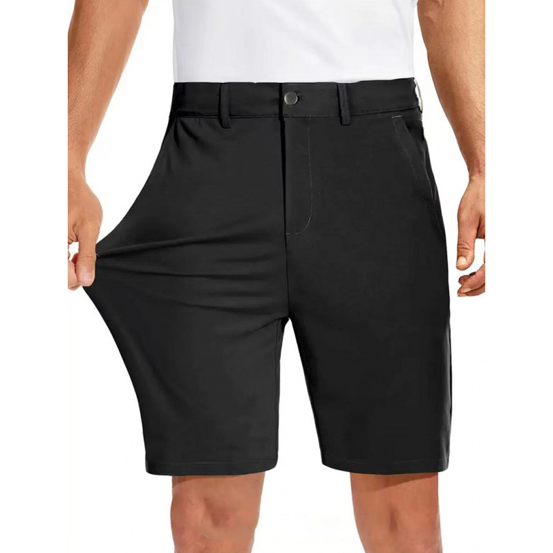 2026 New Cross-Border Men's Golf Shorts, Solid Color Business Casual Shorts, Sports Outdoor Breathable Men's Clothing