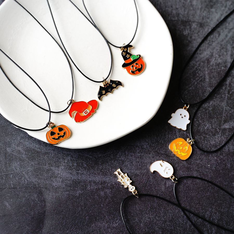 Fashion Pumpkin Bat Alloy Unisex Pendant Necklace