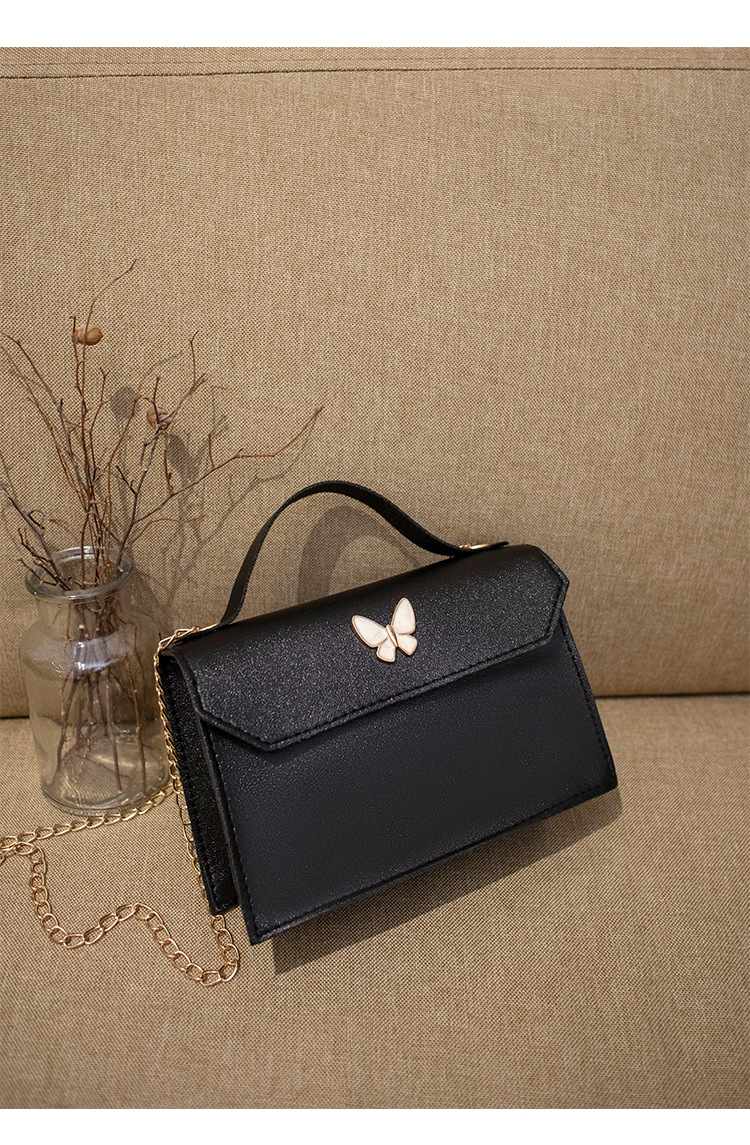 Women's Small Pu Leather Butterfly Fashion Square Flip Cover Crossbody Zip-up bag display picture 12