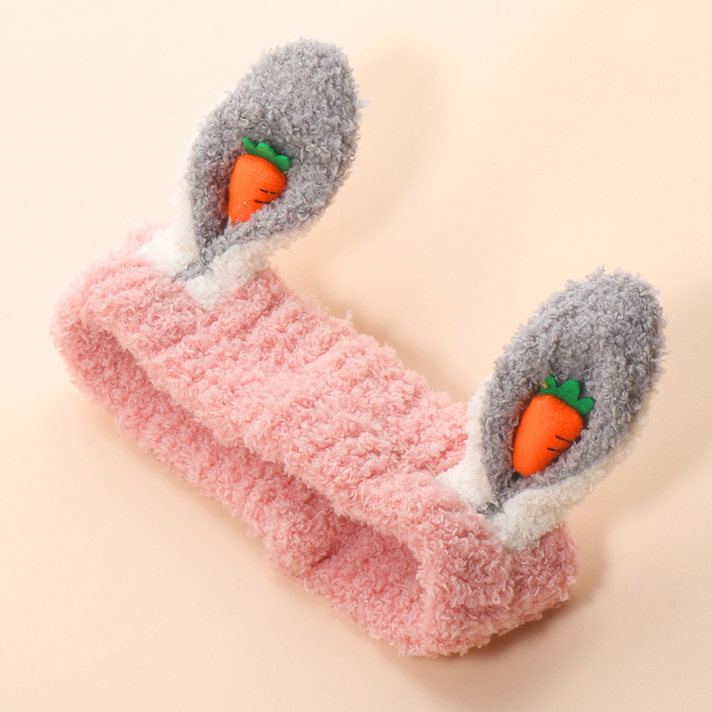 Korean Cute Carrot Rabbit Ears Hairband display picture 12