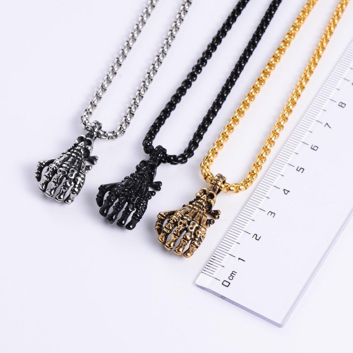 Gold, Silver, Black Color Punk Style Skull Head Ghost Paw Pendant Wholesale Nihaojewelry