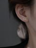 Line small design earrings, simple and elegant design, 925 sample silver, trend of season