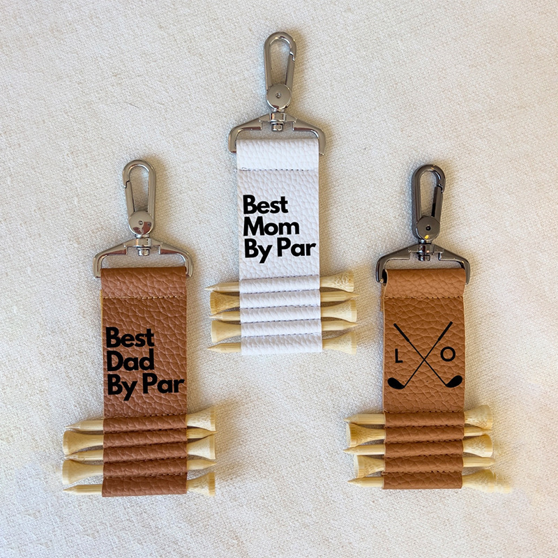 新款高尔夫球钉收纳皮套个性高尔夫球座吊牌户外golf运动球钉