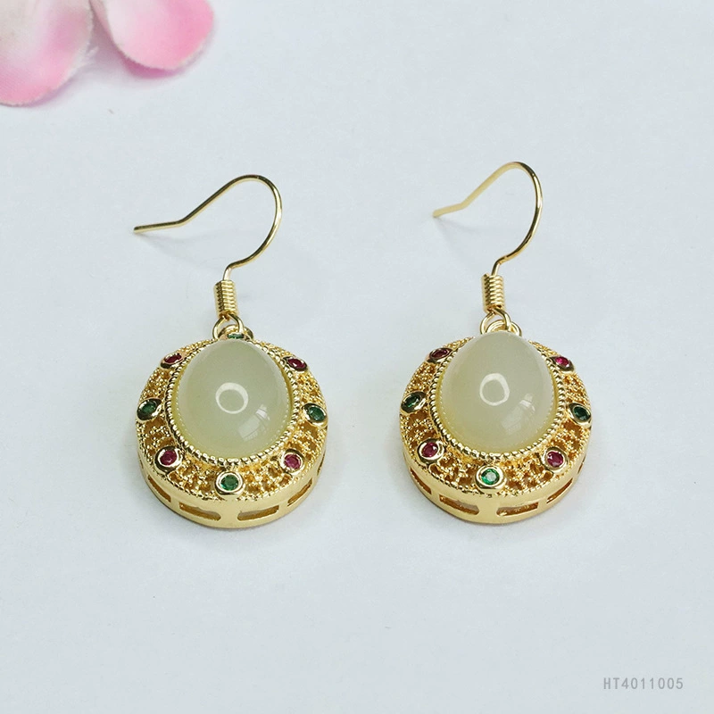 Yiyu Natural Hutian Jade Qingshui серьги нефритовые ушные крючки серьги-серьги Guochao фабрика оптовая продажа HT4011005