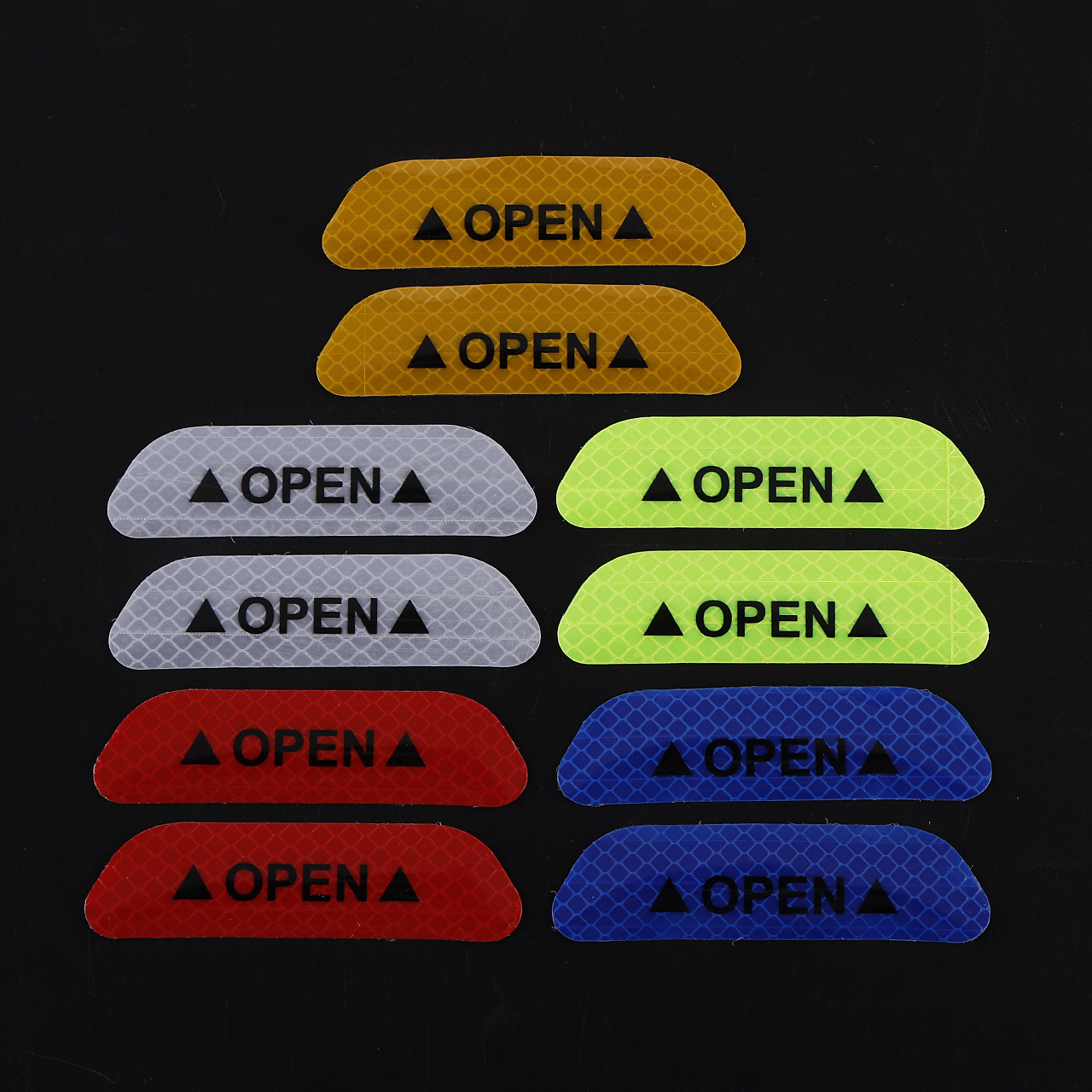 汽车门反光贴警示车用开门安全装饰反光条防撞炫彩超高亮高亮反光