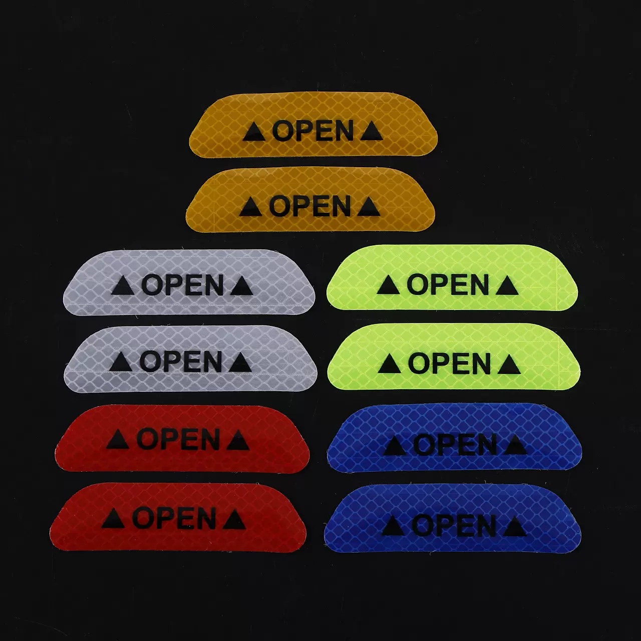 汽车门反光贴警示车用开门安全装饰反光条防撞炫彩超高亮高亮反光