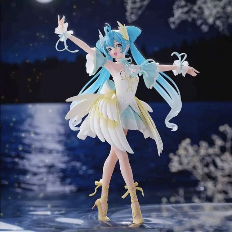 MIKU perimetral EVO clásico canto y baile lago cisne belleza estatua de mesa adornos de automóviles juguetes regalos de chicas