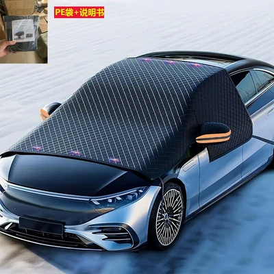 Sun Protection, Warm Car Snow Protection, Car snow shield - 6-magnets-with-instruction-manual-pe-bag-orange-ears-windproof-hook