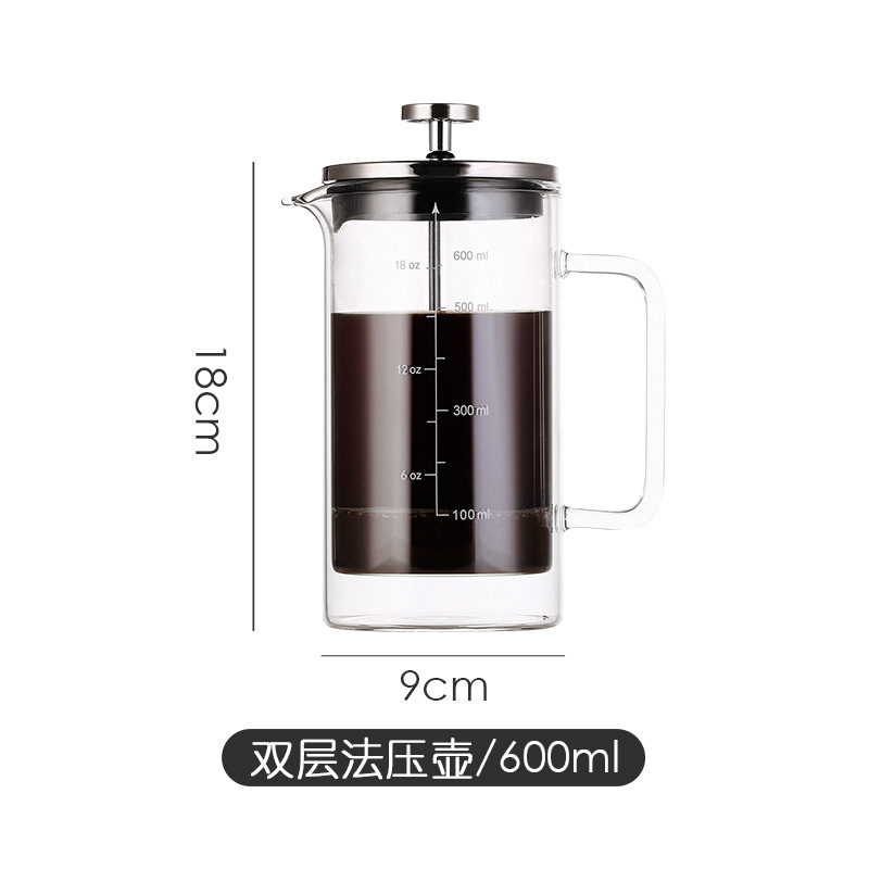 Olla de presión de engrosamiento de doble capa 600ml (sin escala)