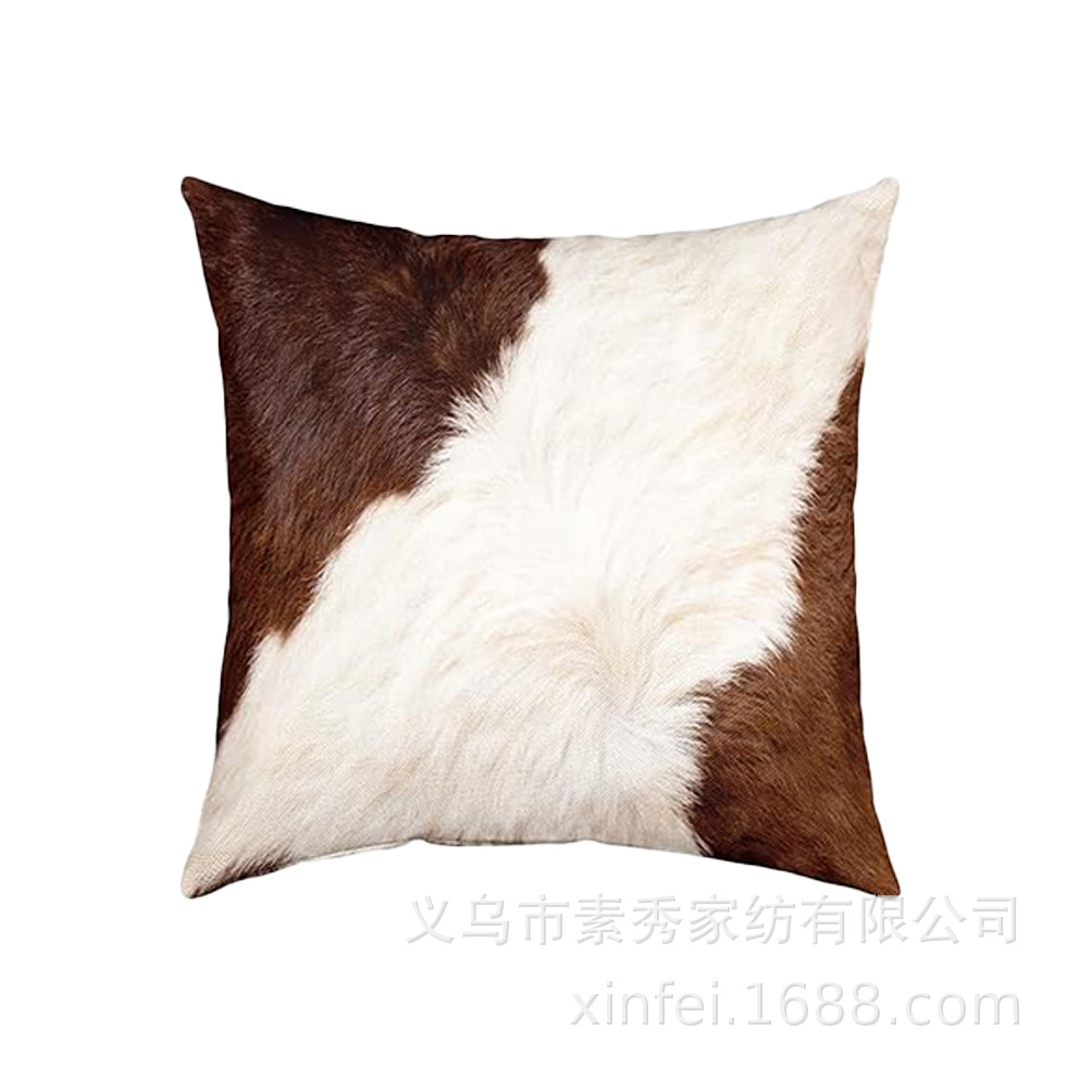 Transfronterizo amazónico Xiyin yak highland ganado animal sofá sala de estar respaldo decoración almohada abraza almohada cubierta de cojín image 21
