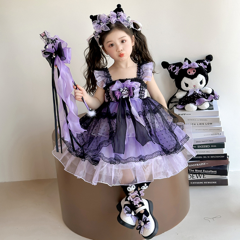 Girl's dress Summer Dress Stylish Children's Fashionable Lolita Birthday Princess Dress Girl's Summer Kulomi Skirt