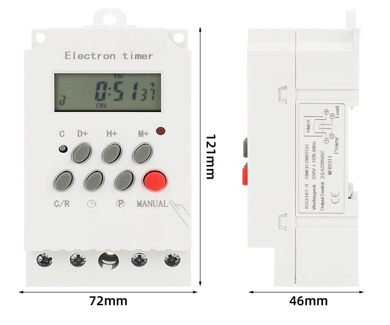 Üretici KG316T-II Mikrobilgisayar Zaman Kontrol Anahtarı Zaman Kontrolü Zamanlayıcı 220v Akıllı Ev
