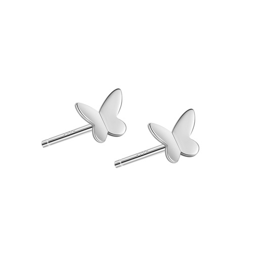 S925 sterling silver summer new style forest butterfly simple high-end sense piercing-free niche exquisite versatile earrings