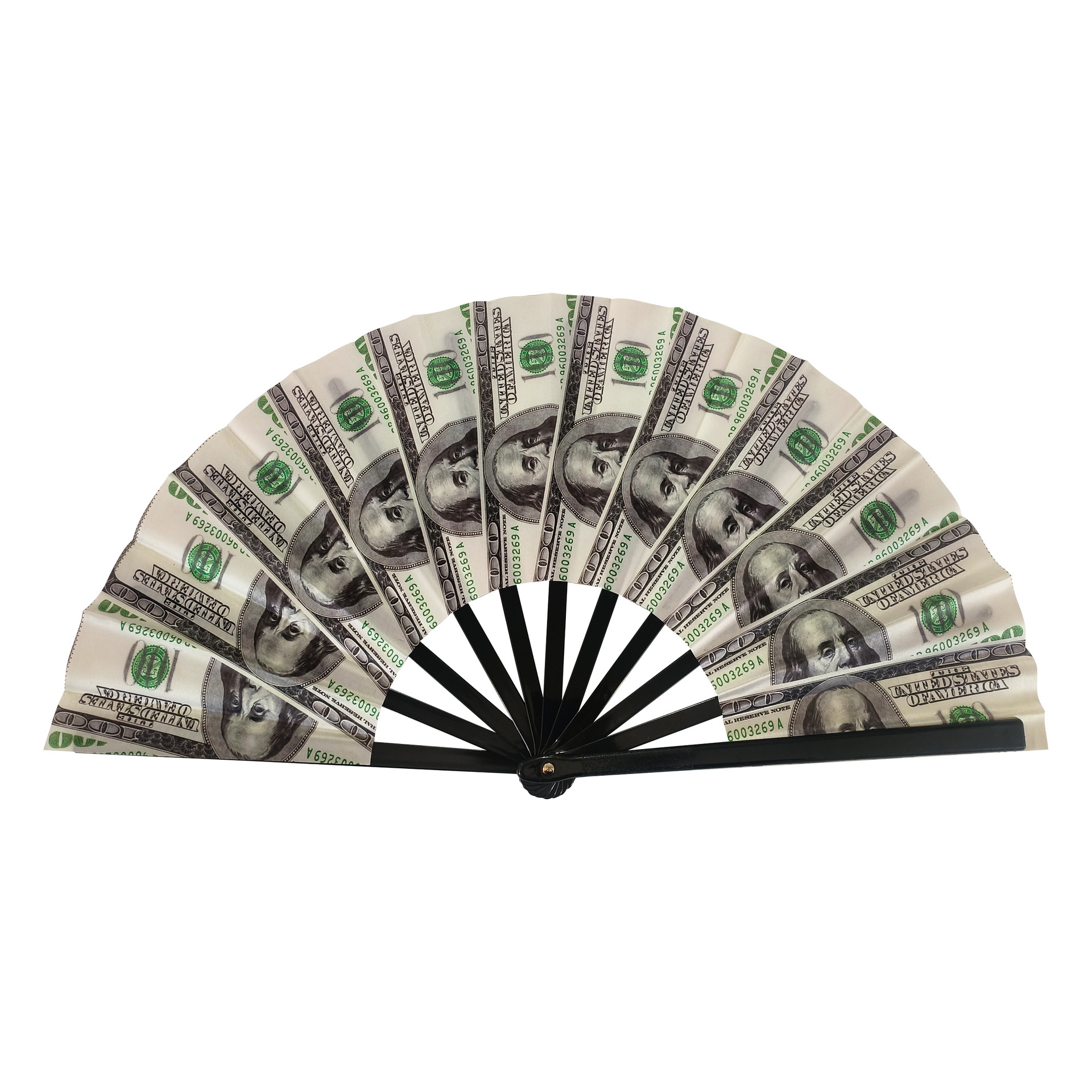 Abanico Plegable de Kung Fu de 33 cm de Plástico para Danza y Artes Marciales
