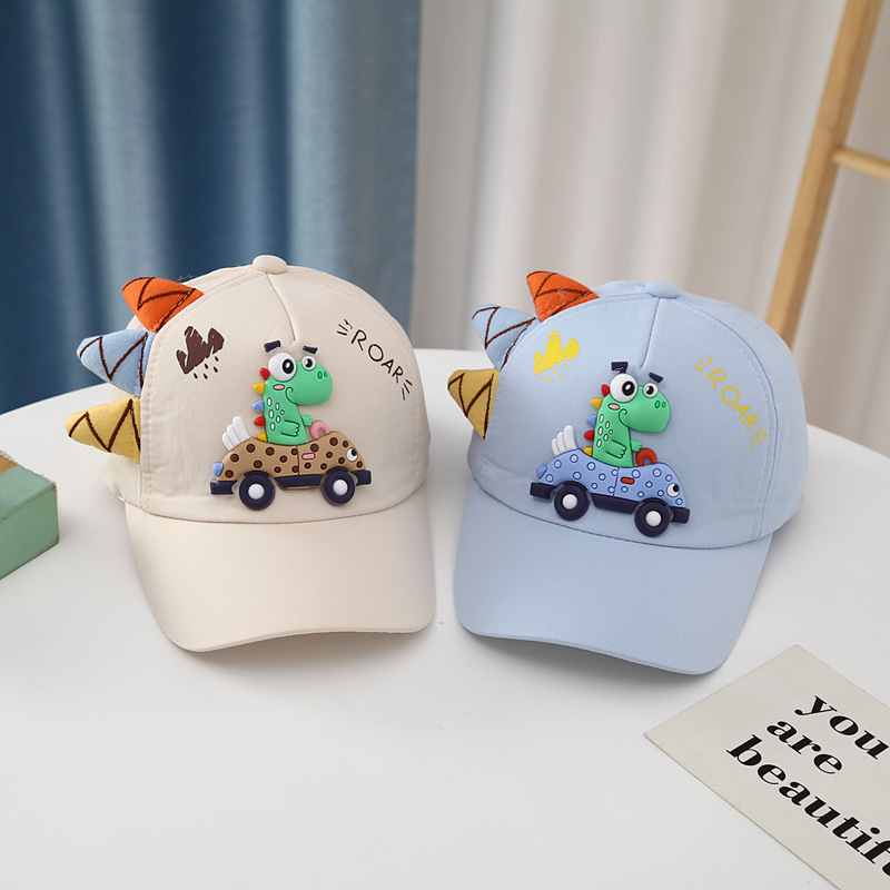 140g Weight Cotton Blend, Polyester Fabric Type Baseball Cap Hats Type 1 Piece Quantity Outdoor, Daily Occasion Dinosaur Pattern Summer, Spring Season Children Unisex Gender Cartoon Style Style Children Unisex Cartoon Style Dinosaur Baseball Cap 3