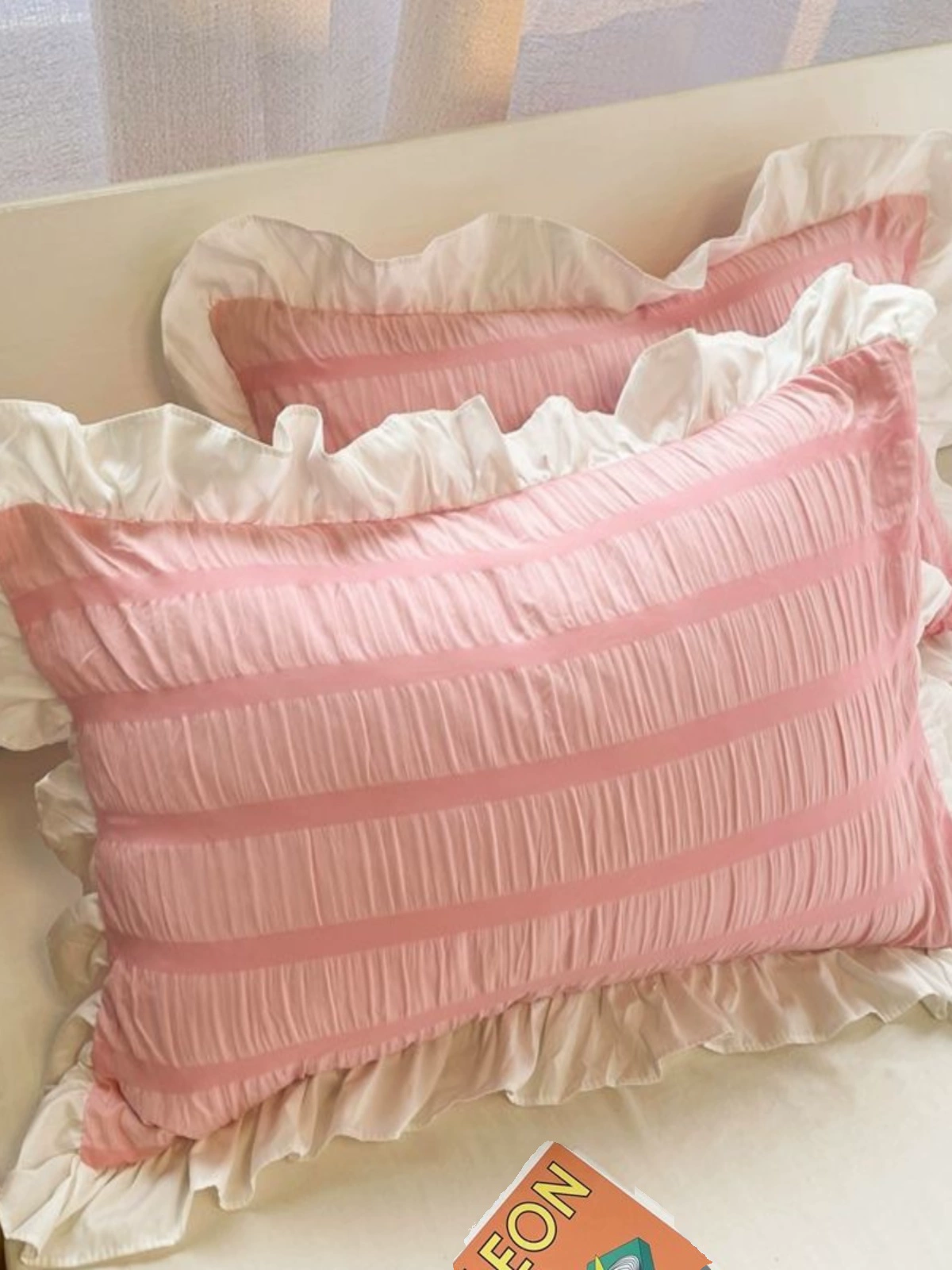 Наволочка ins Девичье Сердце Принцесса Ветер свежий и милый сплошной цвет