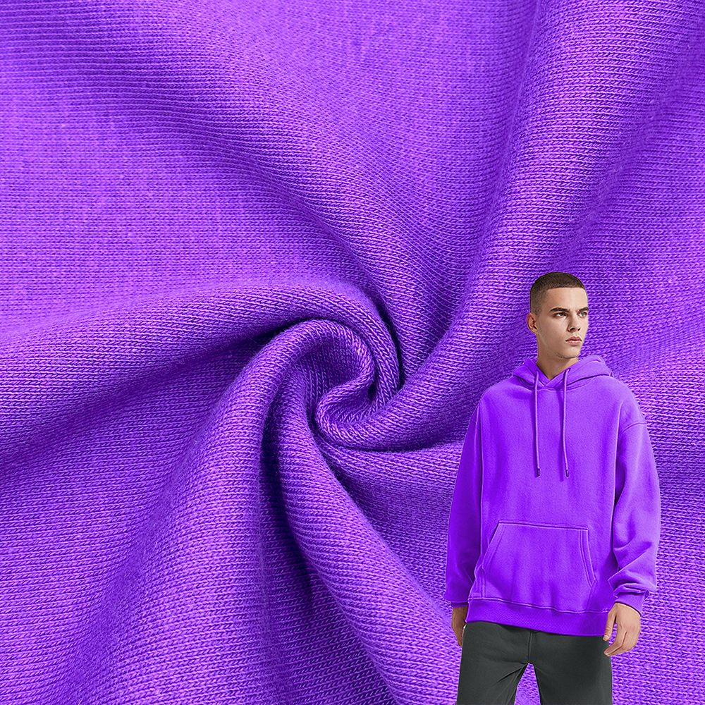 280g tela de camisa de anillo poliéster algodón sólido tela de camisa de hombre y mujer tela de camisa violeta