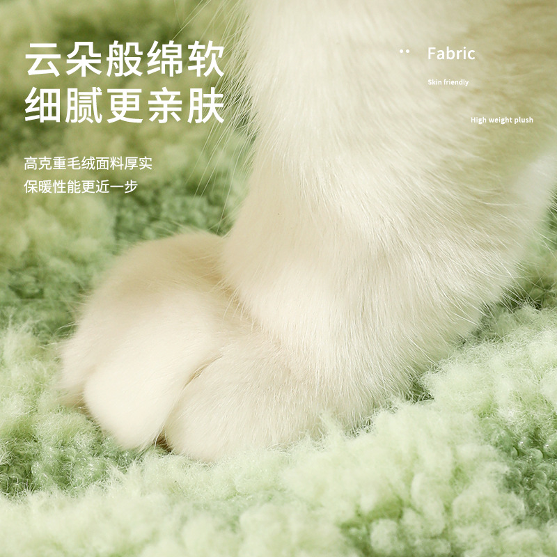 Manta para mascotas, estera térmica para gatos a cuadros, estera de terciopelo engrosada, perrera para dormir, estera para perros, suministros para mascotas