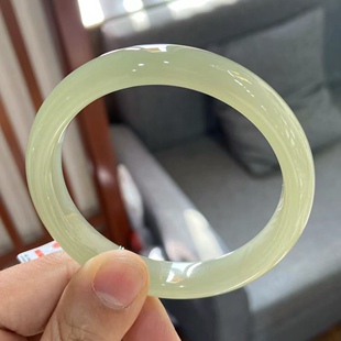Jin Yutang Xinjiang exquisite Hetian jade Zhengqing water bracelet oily good material fine clean ring 58*12mm