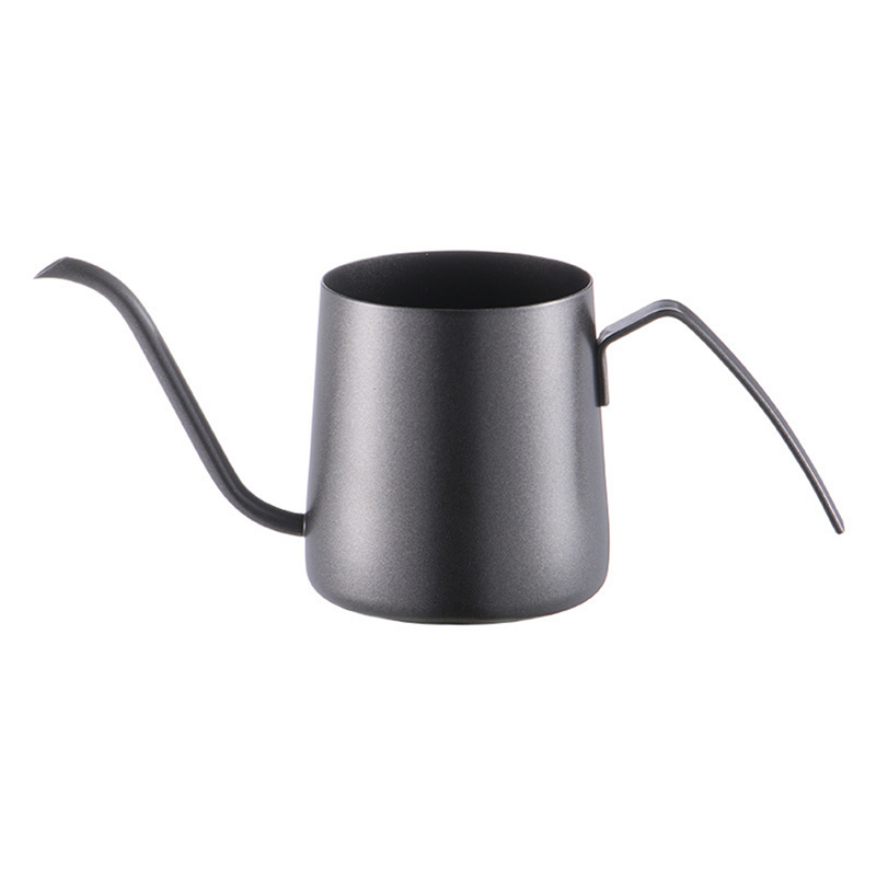 304 de acero inoxidable 250ml 350ml olla de mano pequeño mini cafetera hogar boca delgada boca larga olla oreja colgando olla