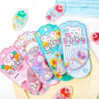 新款口罩爆珠代发果味爆香珠口罩留香珠薄荷宝珠贴清凉伴侣爆破珠