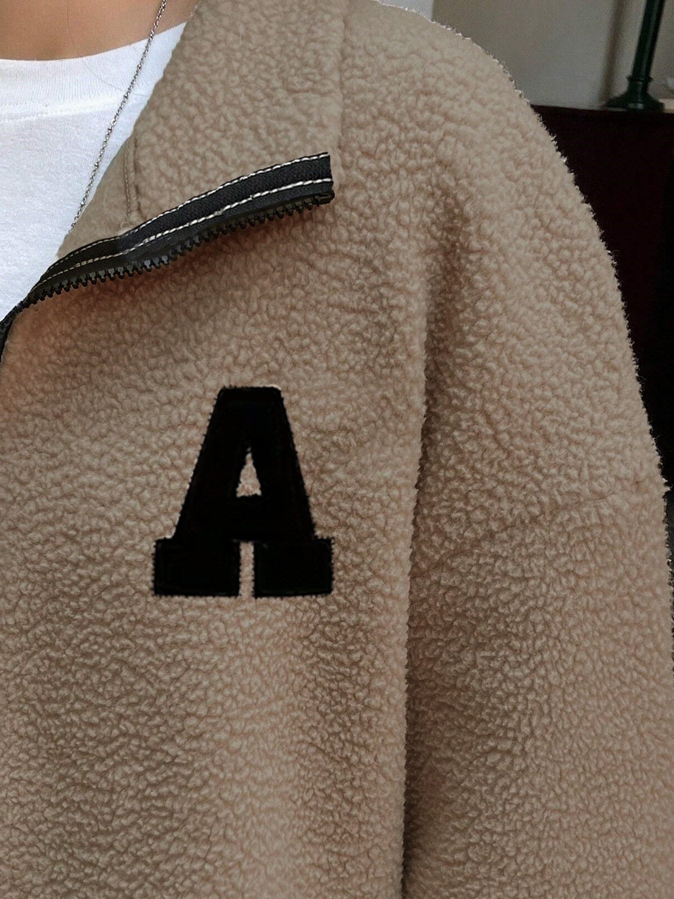 Sweatshirt Polar Fleece Autumn Winter Loose Long Sleeve Sweatershirt Half Zipper