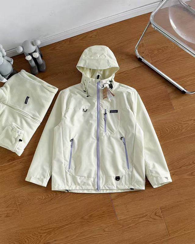 pata巴塔户外三合一内胆冲锋衣外套  情侣款冲峰衣两件套登山服|undefined