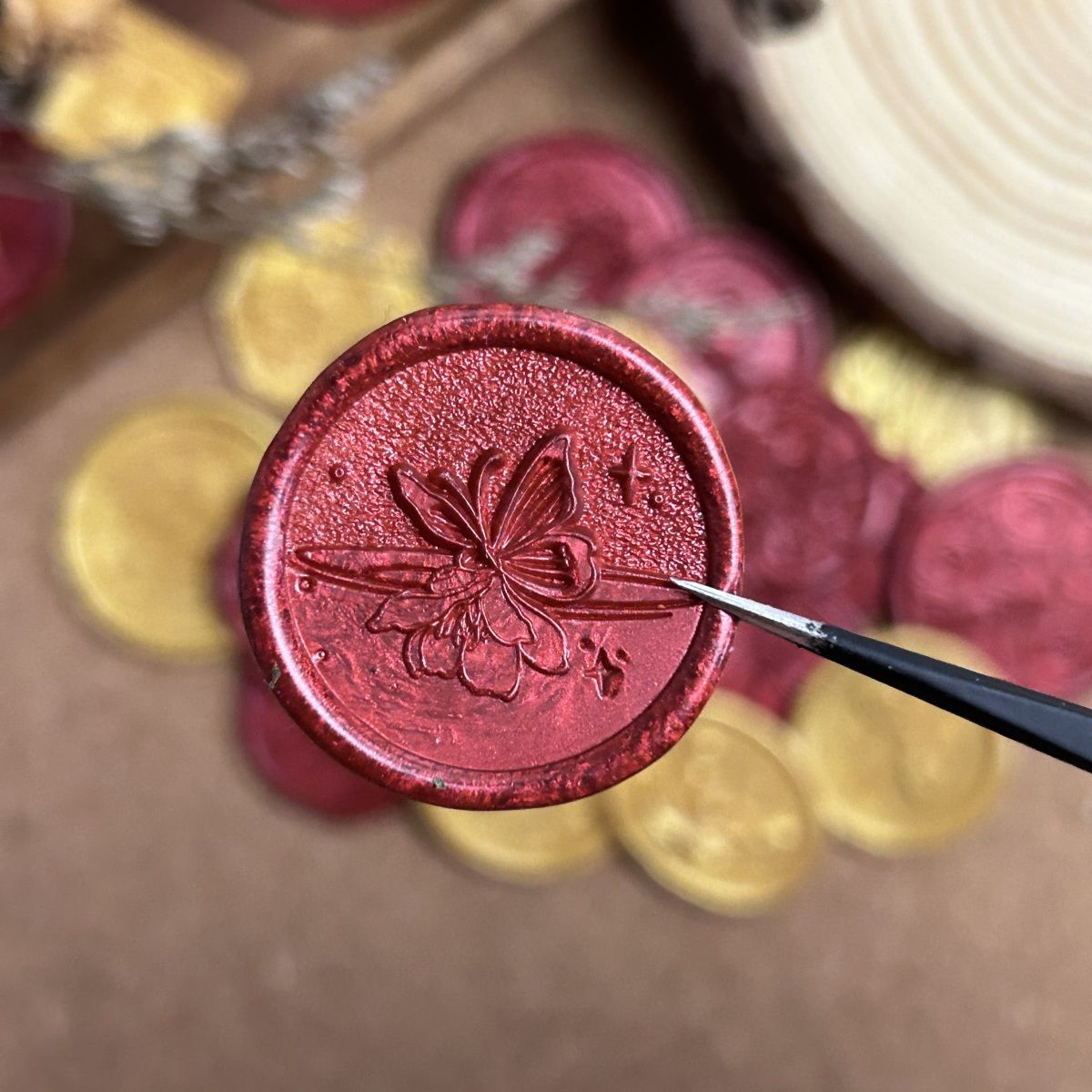 三分红绿请柬火漆币成品手帐浮雕婚礼请帖封口贴信封复古印章