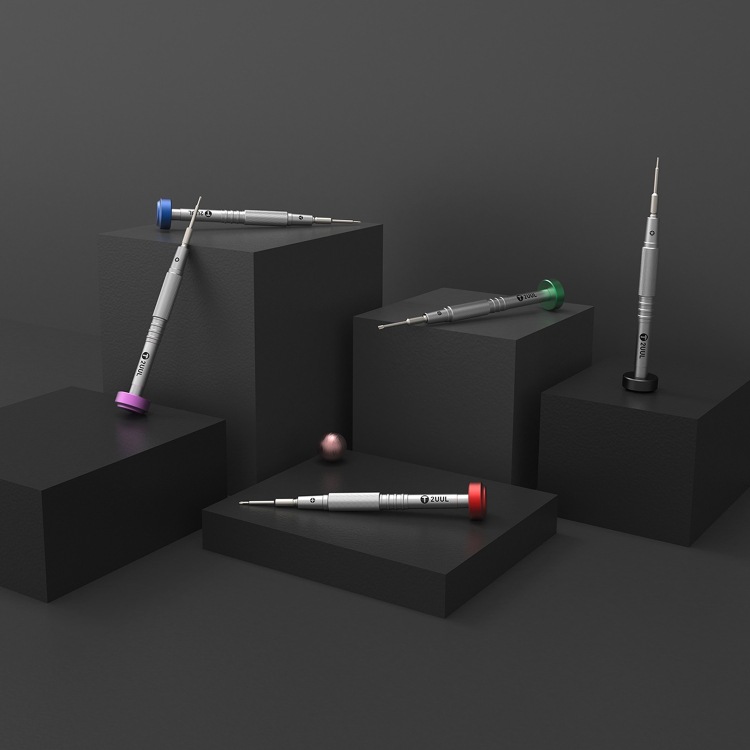 2UUL destornillador de eje multicolor T2 hexagonal