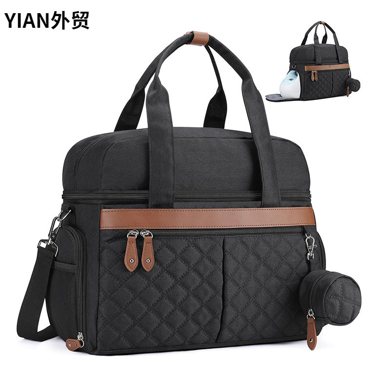 New breast pump bag diaper bag handbag double-layer work bag suitable for breastfeeding mothers New breast pump bag diaper bag handbag double-layer work bag suitable for breastfeeding mothers