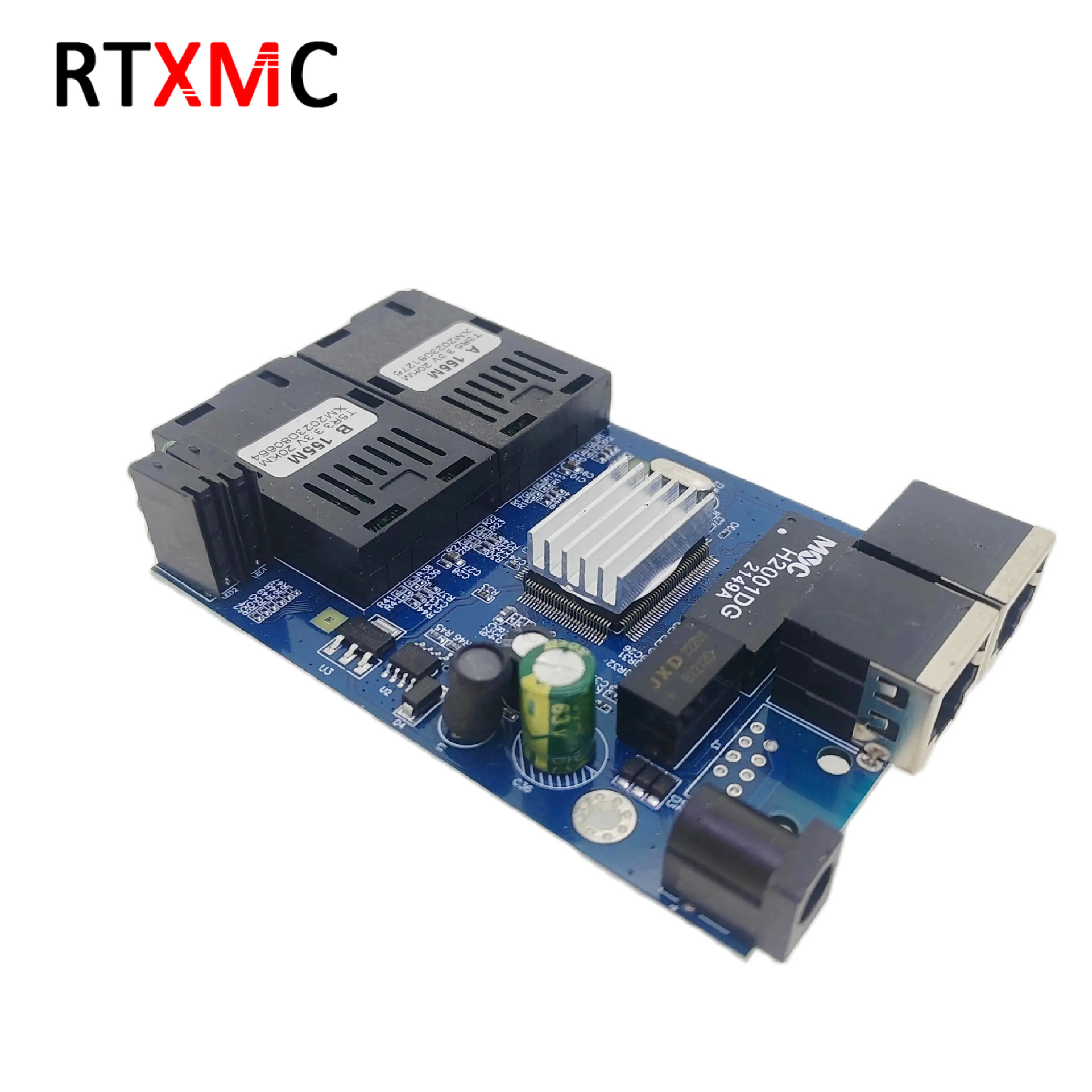 反向POE百兆2光2电20KM百兆单模单纤光纤收发器光电转换器交换机