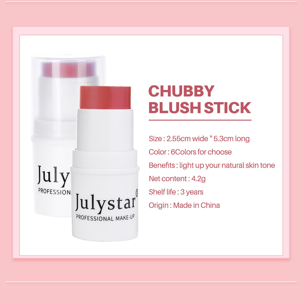 Julystar Single-color matte Contouring Blush Cream, Blush Stick, Six-color High-gloss Brightening Blush wholesale undefined
