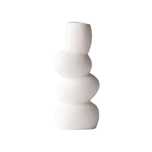 Creative unglazed ceramic vase, minimalist and elegant style, high-end flower vase for floral arrangements, home decoration, living room flower arrangement, entryway decoration