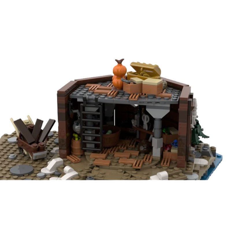 Storage Cabin Building Block Model Diy Modular Assembly Set_voghion.com