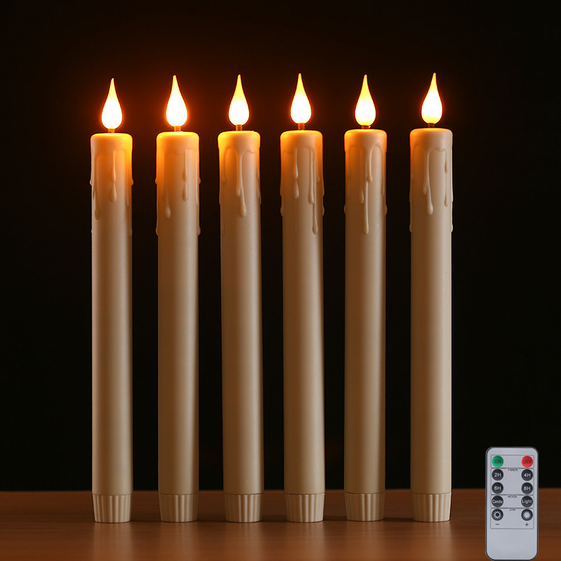 涙を流す弾頭電子ろうそく灯誕生日ろうそくシーン道具円柱形led電子シミュレーションろうそく灯|undefined
