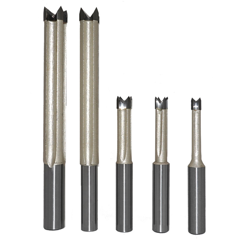 Cuchillo de espiga y ranura de cuatro filos Taladro de cerradura Máquina de grabado para carpintería Cuchillo de aleación Cuchillo de espiga y espiga Máquina de espiga Cuchillo recto de cuatro dientes Taladro de ojo Xun