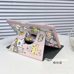 【720 ° 三つ折り回転】ipad保護カバーair6タブレットケースアクリル転倒防止proに適しています
